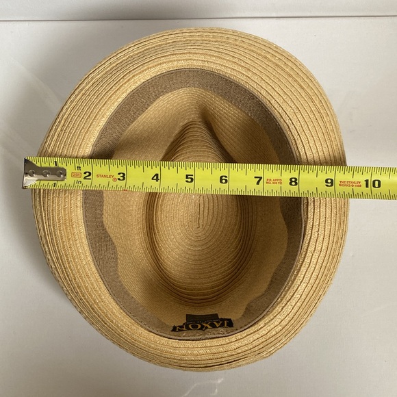 Ridley Toyo Straw Trilby Fedora Hat by Jaxon Hats in Size Medium - Picture 10 of 12
